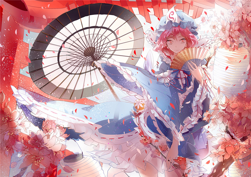 东方project西行寺幽幽子壁纸图包原画插画素材P站同人图合集