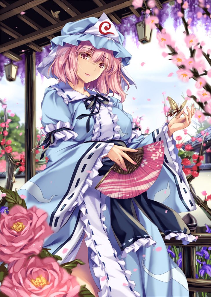 东方project西行寺幽幽子壁纸图包原画插画素材P站同人图合集