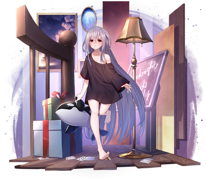 明日方舟斯卡蒂壁纸图包原画插画素材P站同人图合集