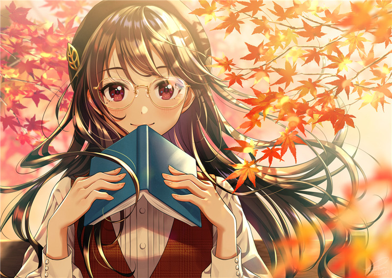 动漫泪痣少女P站pixiv主题图集原画插画壁纸画集图片素材美术资料