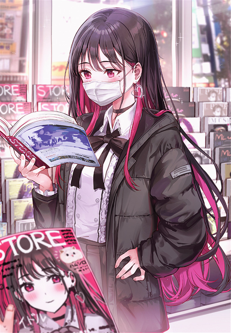 动漫泪痣少女P站pixiv主题图集原画插画壁纸画集图片素材美术资料