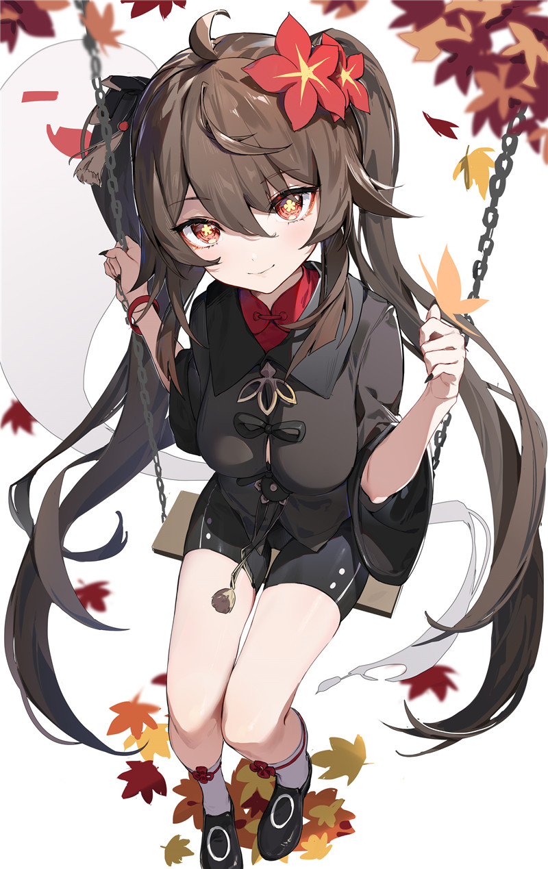 原神胡桃4K8K超清壁纸立绘p站pixiv原画插画海报画集